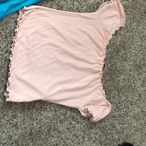 Off the should crop top